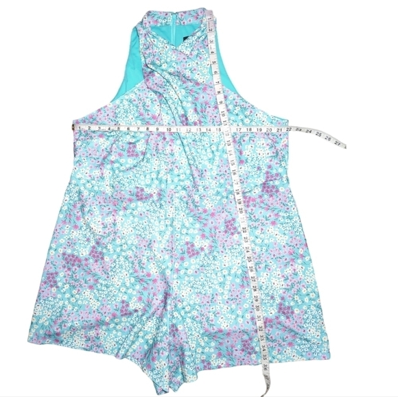 Bcbg Paris Floral Crossover Halter Romper Size XXL / 20 - Picture 6 of 10